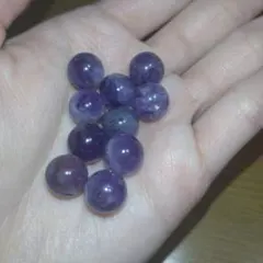 アメジスト　10mm １０個　セット　穴あり