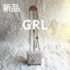 【新品】キルティングスクエアミニチェーンショルダーバッグGRL 【tr587】