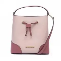 極美品】MICHAEL KORS スモール バケットバッグ ピンク・ブラウン 