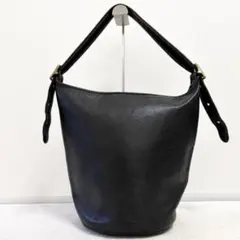 【美品】COACH オールドコーチ バケツバッグ レザー 黒 トートバッグ