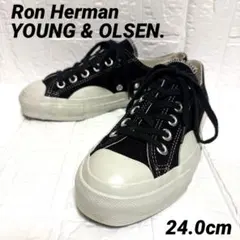 ☆人気☆Ron Herman ヤングアンドオルセン コラボ　スニーカー 24.0のサムネイル