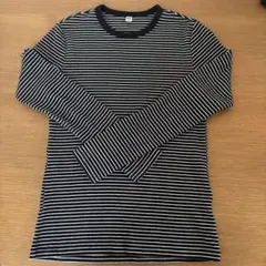 UNIQLO ユニクロ　ソフトリブボーダークルーネックT 長袖　Mサイズ