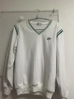 ヨネックス Vネック長袖ウェア ホワイト