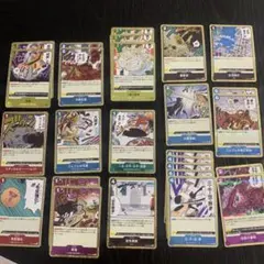ワンピースカード　レア技カード15種26枚セット