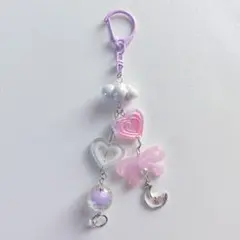 ゆめかわ♡雲からハートりぼん 2連 バッグチャーム/ストラップ 61