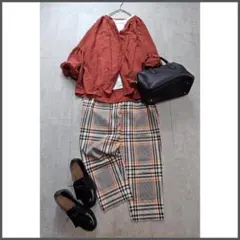 秋冬 オフィスカジュアル セットアップ コーデ売り テーパードパンツ きれいめ