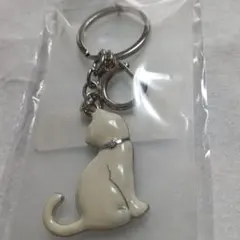 猫 キーホルダー ホワイト