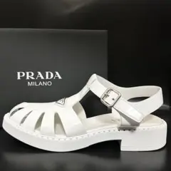 翔様専用 プラダ トライアングル ローファー 靴 モノリス 三角ロゴ メンズ 白