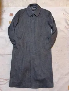 WIND ARMOR カシミヤ100% ツイード スタンドカラーコート LL