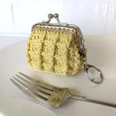 キーホルダー付きミニがま口♡スイートポテト♡