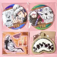 ONEPIECE トラファルガー・ロー アクリルフィギュア 缶バッジ 4点セット