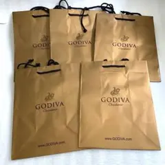 GODIVA ショップ袋 5枚セットのサムネイル