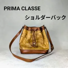PRIMA CLASSE プリマクラッセ 地図柄 巾着型 ショルダーバッグ