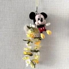 【ストラップ】ミッキーマウス　ハワイアン　ハイビスカス　マスコット【美品】