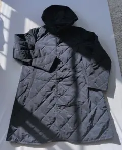 美品‼️ナチュラルランドリー ダウンコート　キルティング　ロング　ネイビー ルイルエブティック RUIRUE BOUTIQUE キルティングロングダウンコート