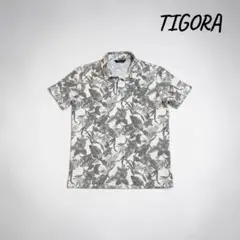 TIGORA ゴルフウェア 半袖ポロシャツ ボタニカル柄のサムネイル