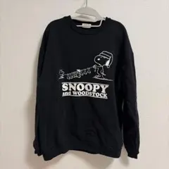 PEANUTS スヌーピー ブラック スウェット