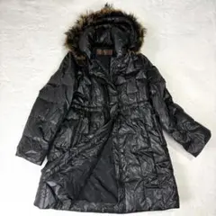 バルマン ダウンコート ダウン3way 裏地総柄 M ラクーン　ファー