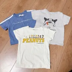 子供用Tシャツ 3枚セット PEANUTS他