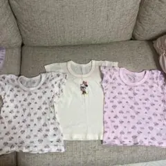 ミニーマウス　ベビーシャツ 肌着　3点セット