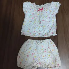 花柄ベビーパジャマセット 80cm