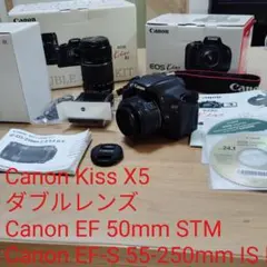 S数5332回❤️Canon kiss X5✨一眼レフ✨ダブルレンズ✨初心者安心