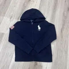 Ralph Lauren ビッグポニー　ネイビー　パーカー　ピンク刺繍　Y2K Ralph Lauren ビッグポニー ネイビー パーカー ピンク刺繍 Y2K - メルカリ
