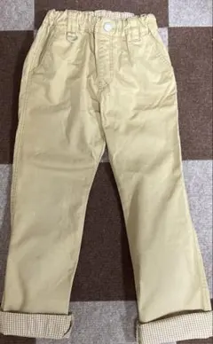 DILASH 長ズボン 130 ベージュ チェック柄