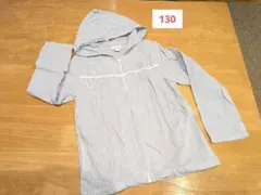 Petit Palais ストライプフードシャツ 130cmのサムネイル