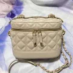 RANDA キルティング2WAY バニティバッグ　クリーム