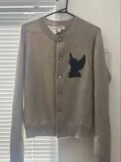 ベージュ ウール混紡 カーディガン Mサイズ