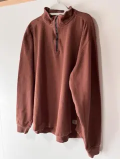 carhartt ブラウン ハーフジップ トレーナー　スウェット　Lサイズ
