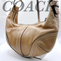 COACH Half Moon Shoulder Bag Leather