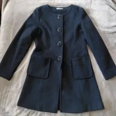 【美品】SIMPLE BEAUTY BASIC ノーカラーコート　Lサイズ