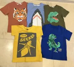 【5枚セット】男の子　H&M他　100前後　動物 恐竜　ロケット