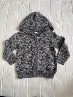 グレー系ニットパーカー 100cm