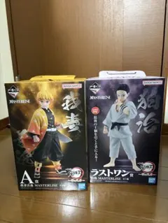 鬼滅の刃 一番くじフィギュアセット　A賞善逸&ラストワン賞狛治(はくじ)