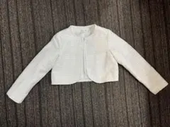 Catherine Cottage ホワイト シンプルフォーマルボレロ 130