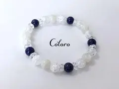 ☆ホワイトムーンストーン・ラピスラズリ☆パワーストーン天然石ブレスレット☆誕生石