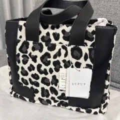 極美品 LUPUY 2way レオパード ショルダーバッグ ハンド リュピュイ 