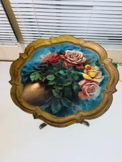 アンティーク調 サイドテーブル 机 ワインテーブル 花台 コーヒー アウトドア