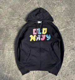 さ*や様 【古着】OLD NAVY カラフルロゴ ジップアップパーカー