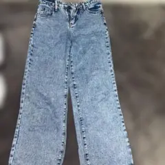 ライトブルー ワイドレッグデニム