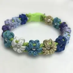 3mmカラフルフラワー首輪31cm