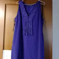 ザラ紫色 ノースリーブワンピース