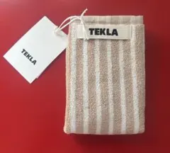 TEKLA アイボリーストライプ ハンドタオル タオルハンカチ 新品.未使用