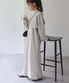 チャオパニックティピー　コーデュロイ　キャミワンピース　クロップドTEE付きのサムネイル