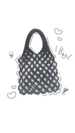 ハンドメイド　ネットバッグ　編み物