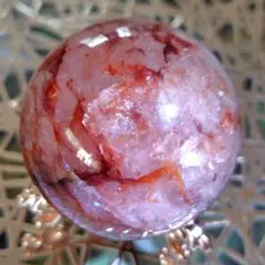 天然石✨ファイヤーヒーラー✨スフィア キラキラ 虹だらけ