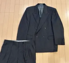 美品】Burberrys ストライプダブルスーツ セットアップ グレー A5